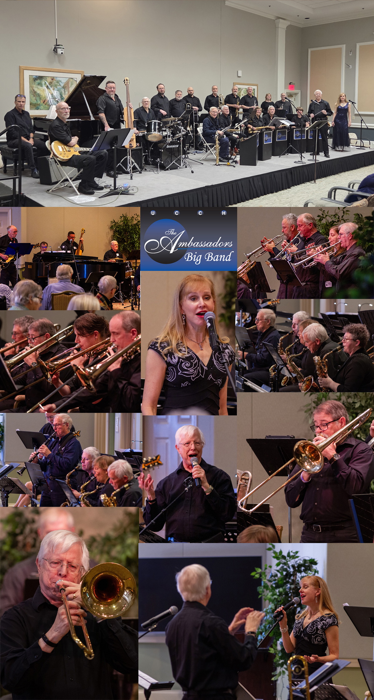 Photo collage Ambassadors perform for local crowd